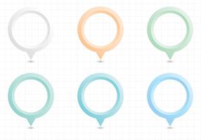 Pastel Map Pointers Vector Pack