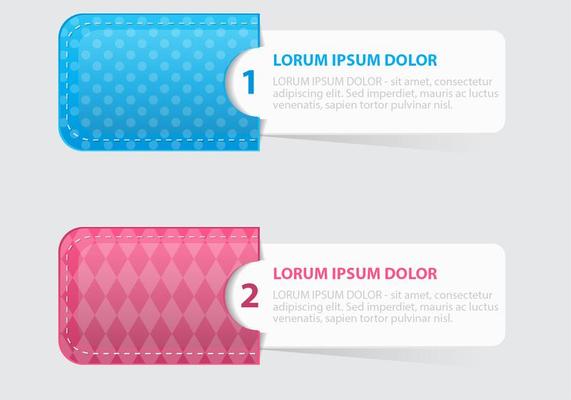 Patterned Pocket Tags Vector Set