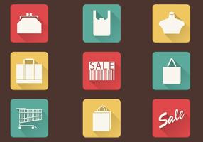 Iconos de compras simples Vector Pack