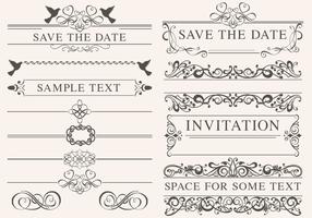 Vintage Wedding Ornament Vectors