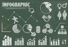 Chalk Drawn Infographic Elements Vector Set