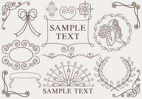 Dibujado a mano ornamentos Vector Pack