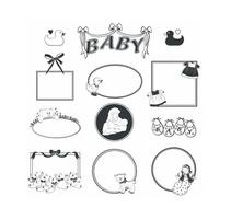 Retro Baby Frames Vector Pack