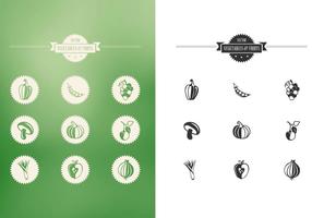 Vegetables and Fruits Vector Set