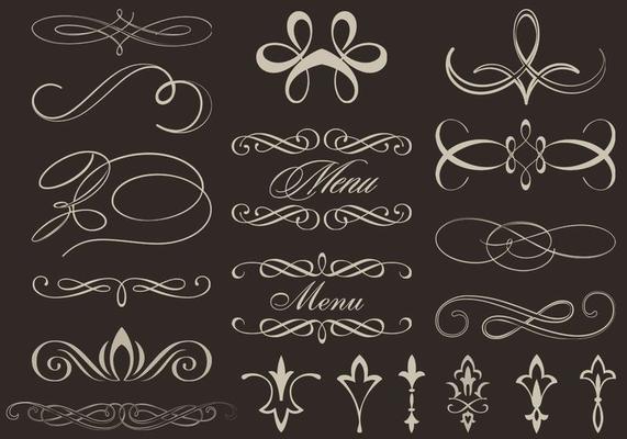 Calligraphic Ornament Vectors