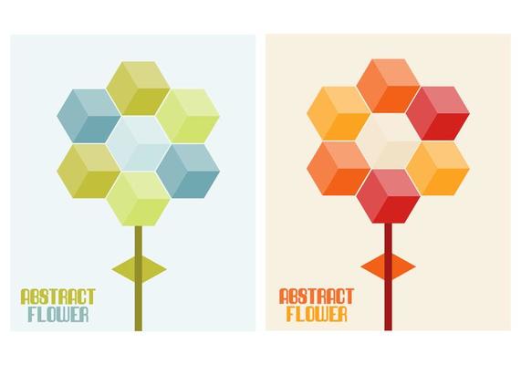 3D Flowers Vector