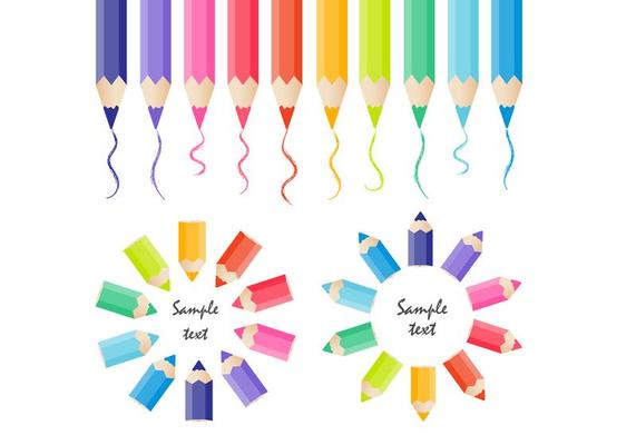Colored Pencils Vector Collection