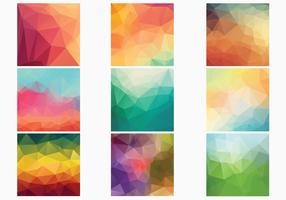 Geometric Polygonal Backgrounds Vector Collection