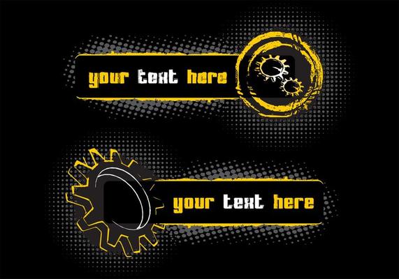 Cog Wheel Banner Vectors