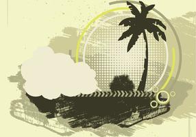 Grunge Palm Tree Vector Background