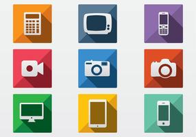 Flat Technology Icon Vectors