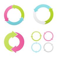 Circular Arrows Vector Set