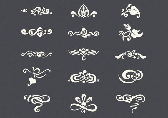 Vintage Flourishes Vector Set