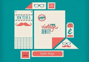 Hipster Retro Vector Identidad Set