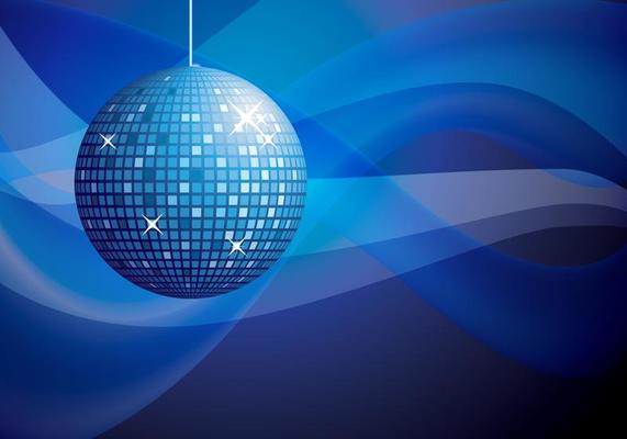 Blue Disco Ball Background Vector