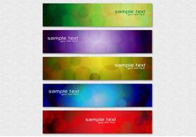 Abstract Circle Banner Vector Set