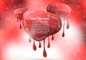 Red Dripping Banner Background Vector