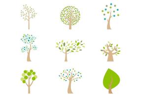 Abstract Cartoon Trees Vector Pack