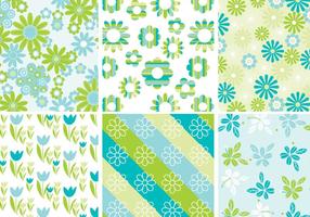 Cute Spring Floral Background Vector Pack