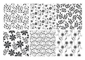 Floral Leaves Backgrounds Vector Set