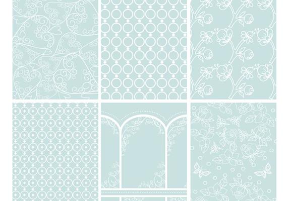 Romantic Patterns Backgrounds Vector Pack