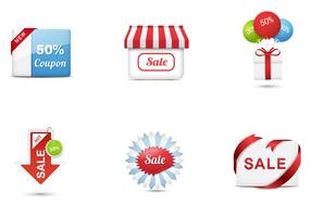 Stylish Sales Icons Vector Collection