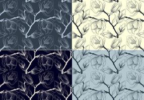 Sketched Floral Vector Patterns