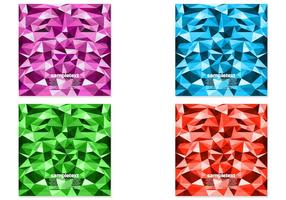 Bright Polygonal Background Vector Pack