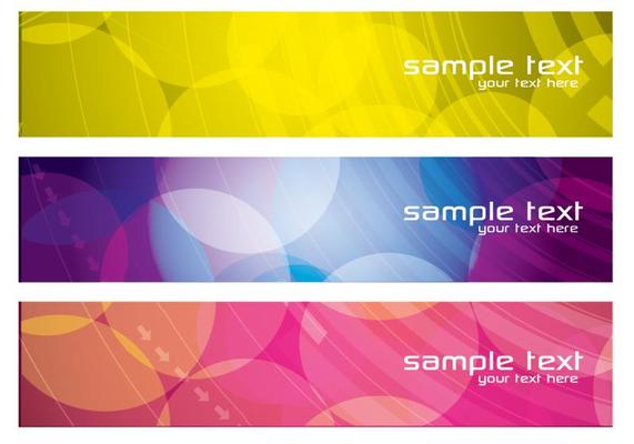 Colorful Abstract Banners Vector Set