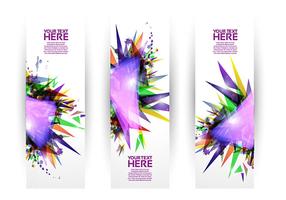 Bright Geometric Banner Set Vector