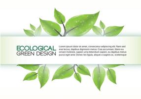 Green Eco Banner Background Vector