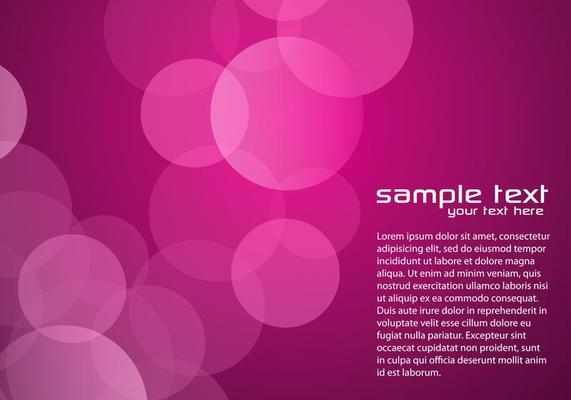 Pink Bokeh Vector Background