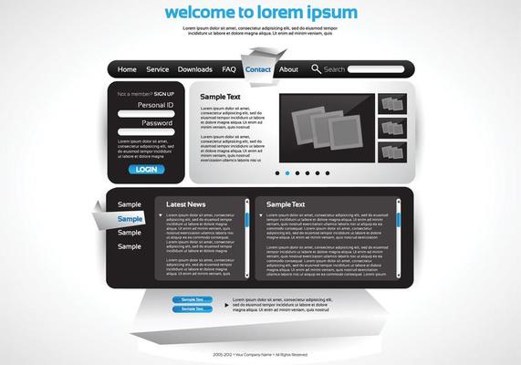Sleek Website Vector Template
