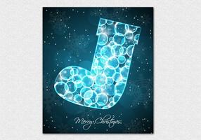 Bokeh Christmas Stocking Vector Background