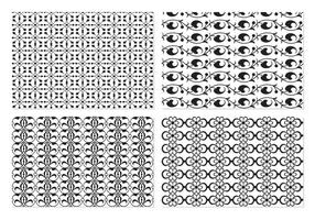 Decorative Black Seamless Vector Patterns