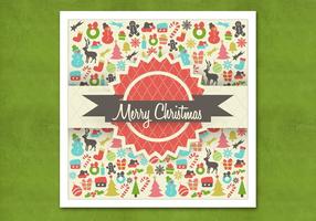 Retro Christmas Background Vector