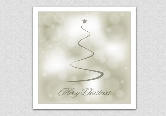 Bokeh Merry Christmas Vector Background