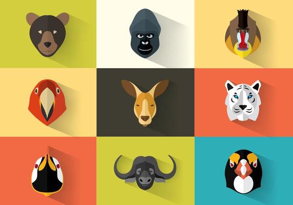 Animal Portraits Vector Pack