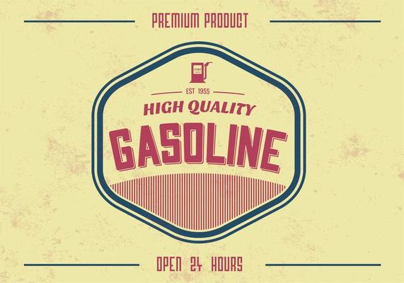 Vintage High Quality Gasoline Vector Background