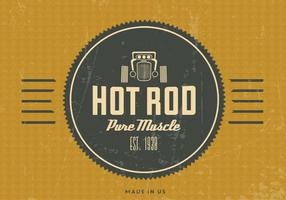Vintage Hot Rod Vector Background