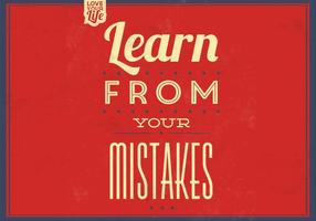 Learn From Your Mistakes Vector Background