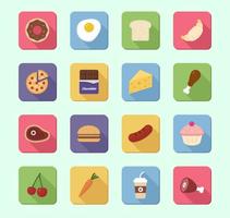 16 Iconos de los alimentos Vector Pack