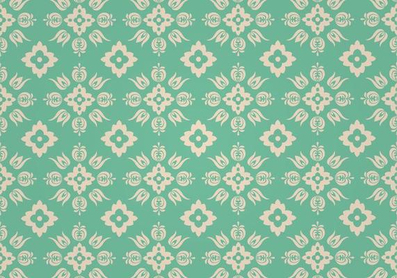 Green Floral Vector Pattern