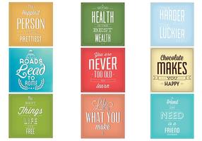 Vintage Typography Vector Background Set