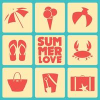 Summer Icons Vector Set