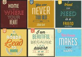 Retro Typographic Poster Vector Pack