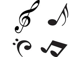 Modern Music Notes Vectors