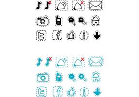 Iconos de tecnología libre de vector