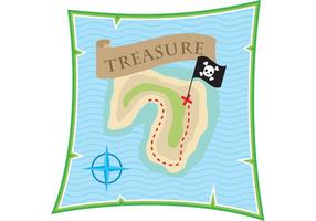 Vector del mapa del tesoro