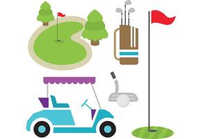 Artículos de Golf Vector